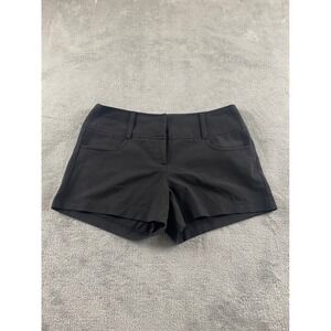 Papaya Womens Black Dress Shorts Tailored Wide Waistband Stretch Size Medium